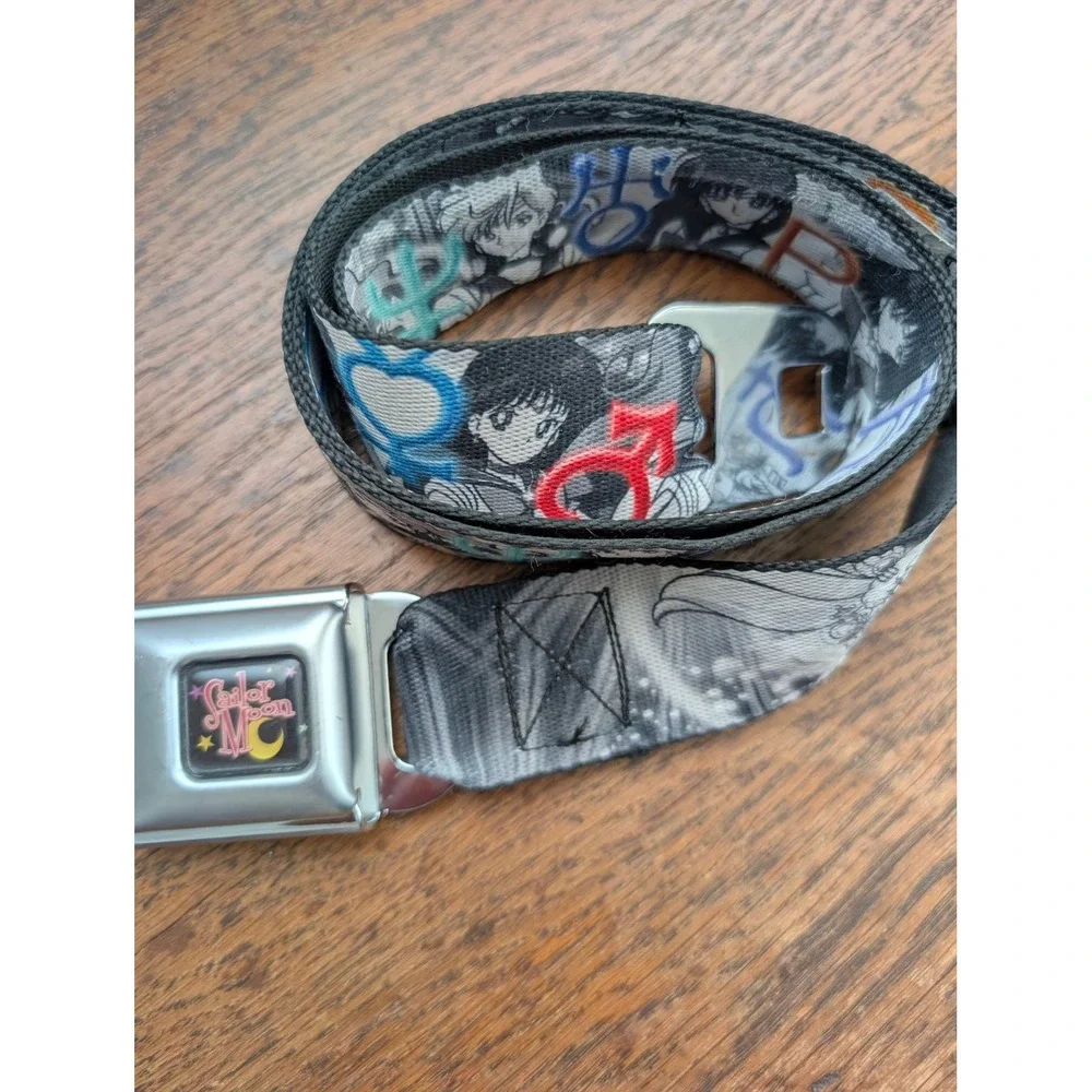 Buckle-Down Sailor Moon Seatbelt Belt Unisex OS Black White Good Anime Manga